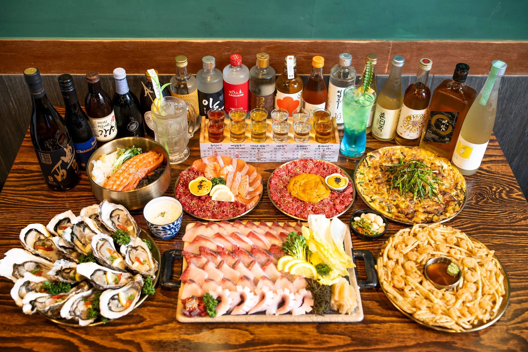 일식 요리 전체 세팅 - 프리미엄 다이닝